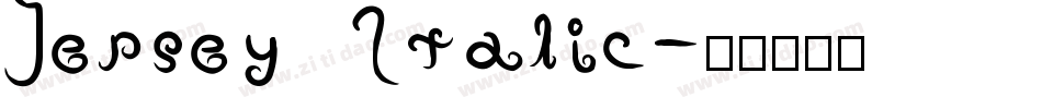 Jersey Italic字体转换
